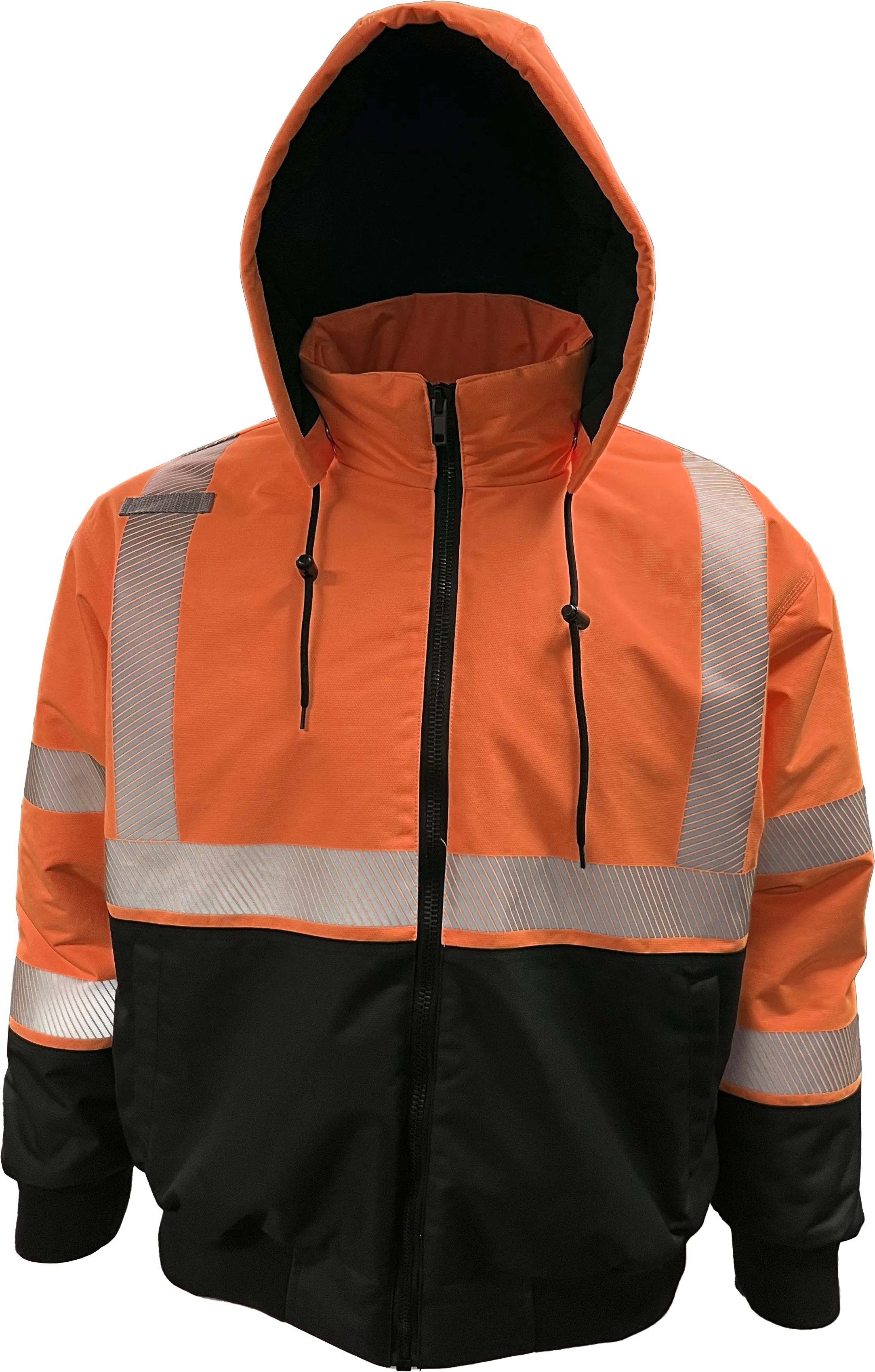 430-PS-OB Hi-Vis ProDuck™ Safety Bomber Jacket with Breakaway Snap Off Hood