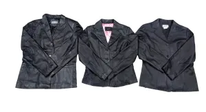 90s Black Leather Blazer Jackets Mix - 10 pcs - 01/10/24