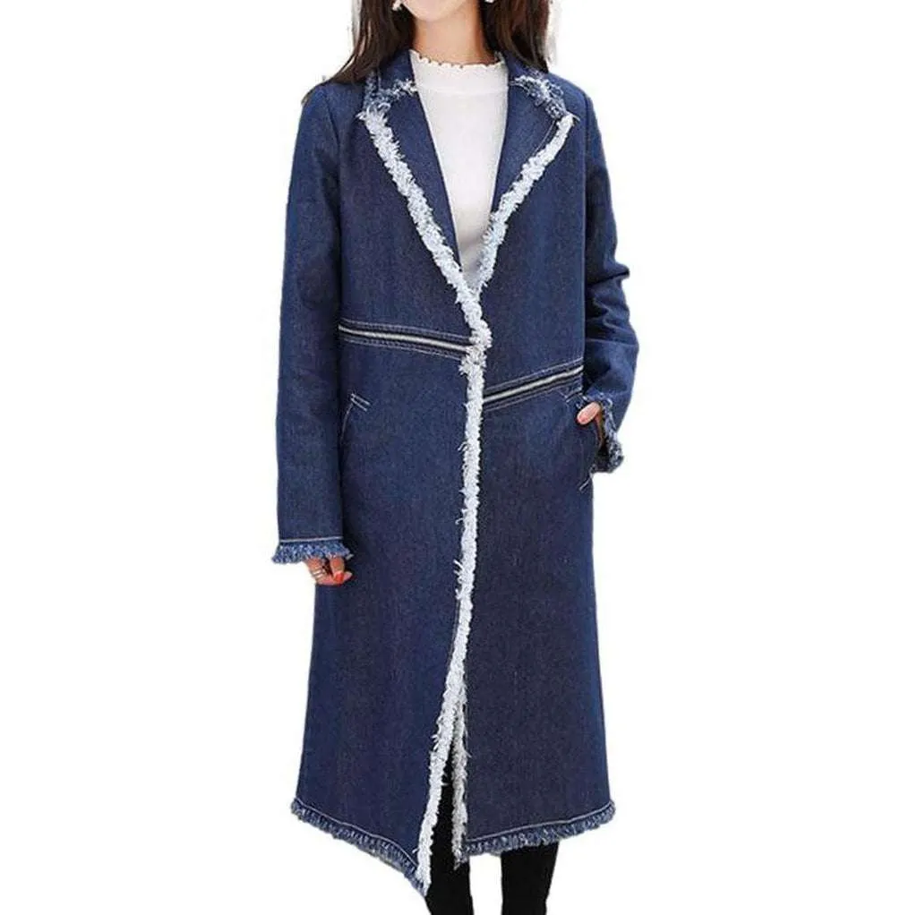 Adjustable women denim coat