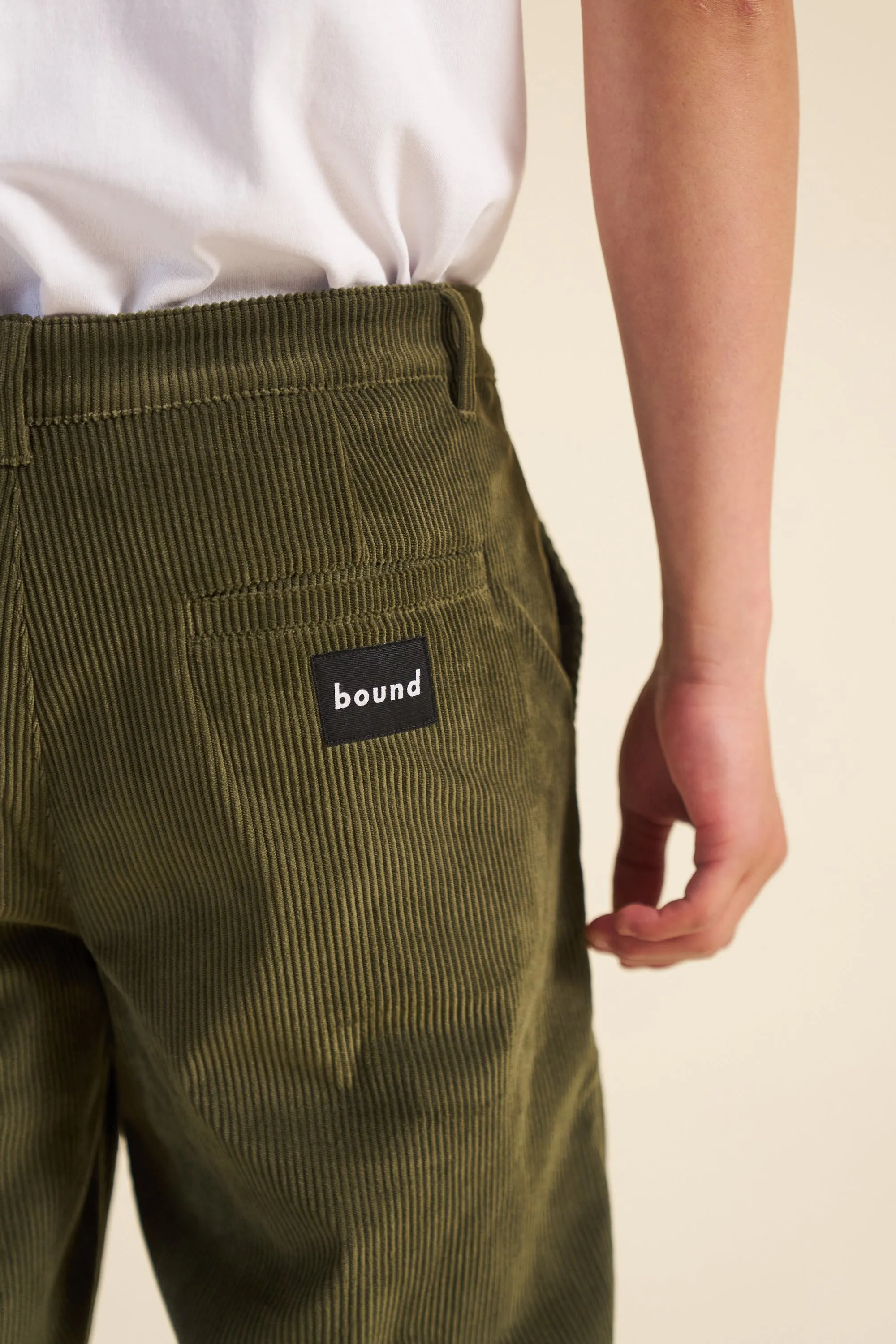 ARMY GREEN CORDUROY TROUSERS