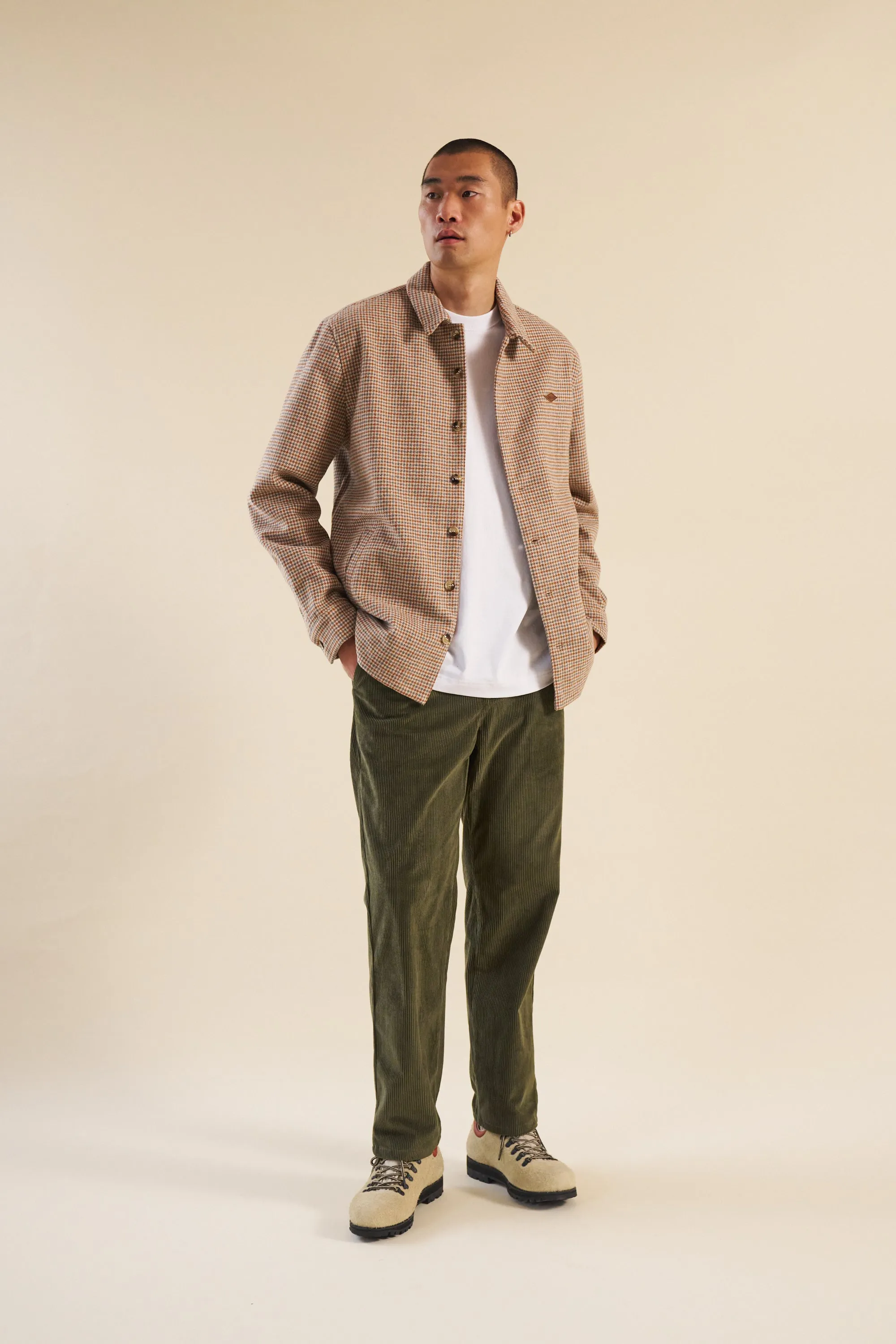 ARMY GREEN CORDUROY TROUSERS