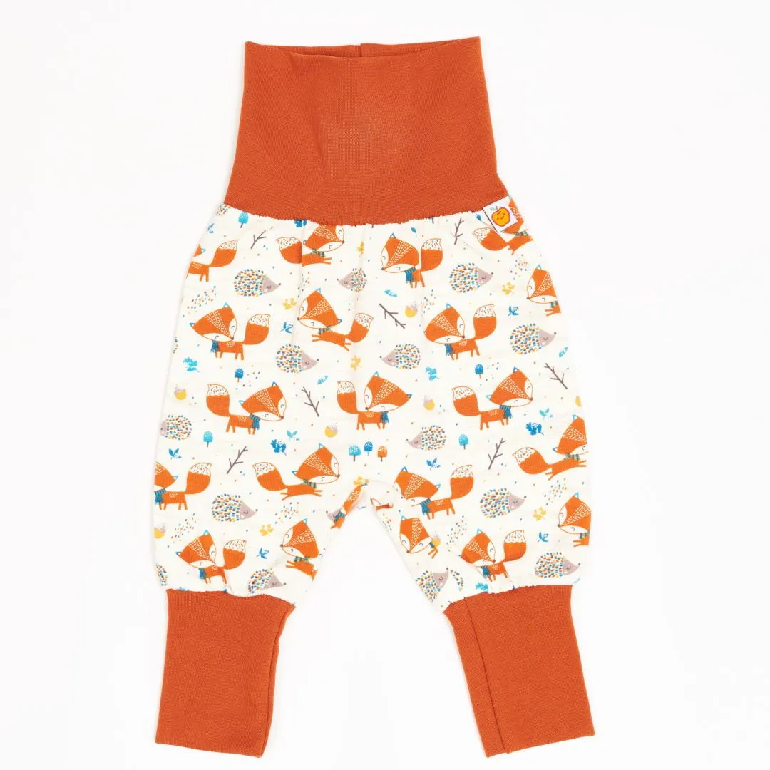 Baby pants "Fox & Hedgehog/Rust"