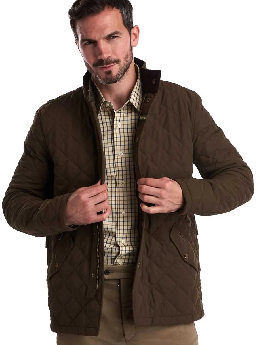 Barbour Mens Shoveler Quilted Jacket - Dark Olive