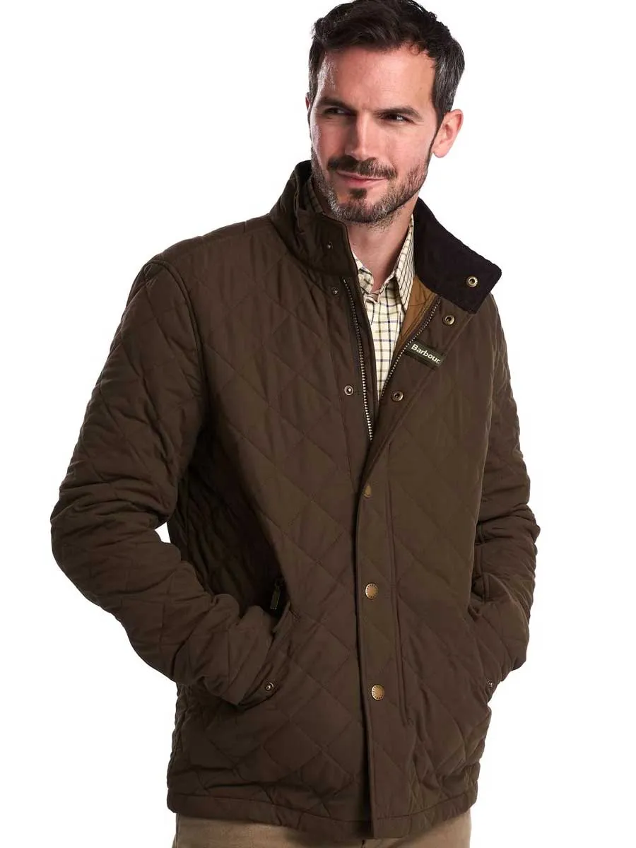 Barbour Mens Shoveler Quilted Jacket - Dark Olive