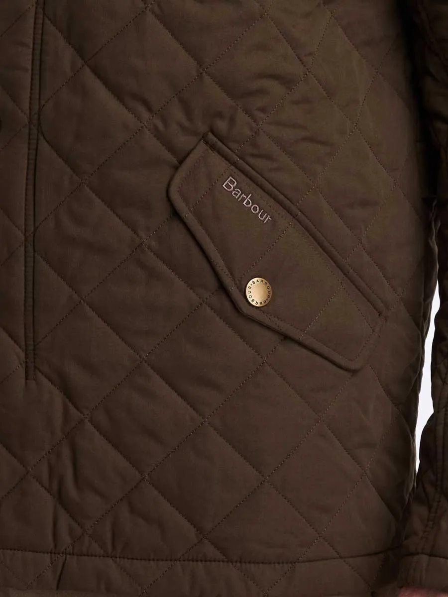 Barbour Mens Shoveler Quilted Jacket - Dark Olive