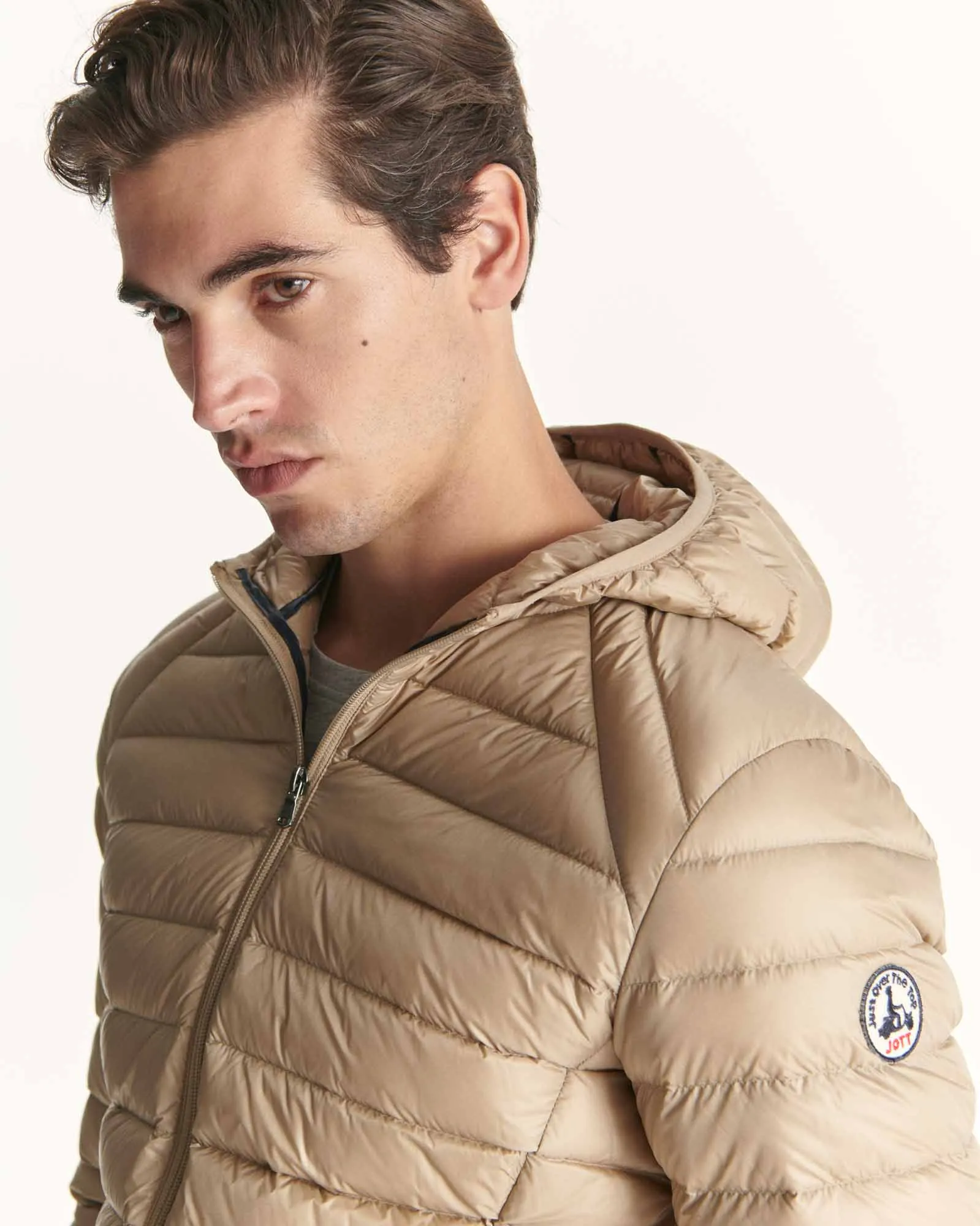 Beige Lightweight down jacket Nico