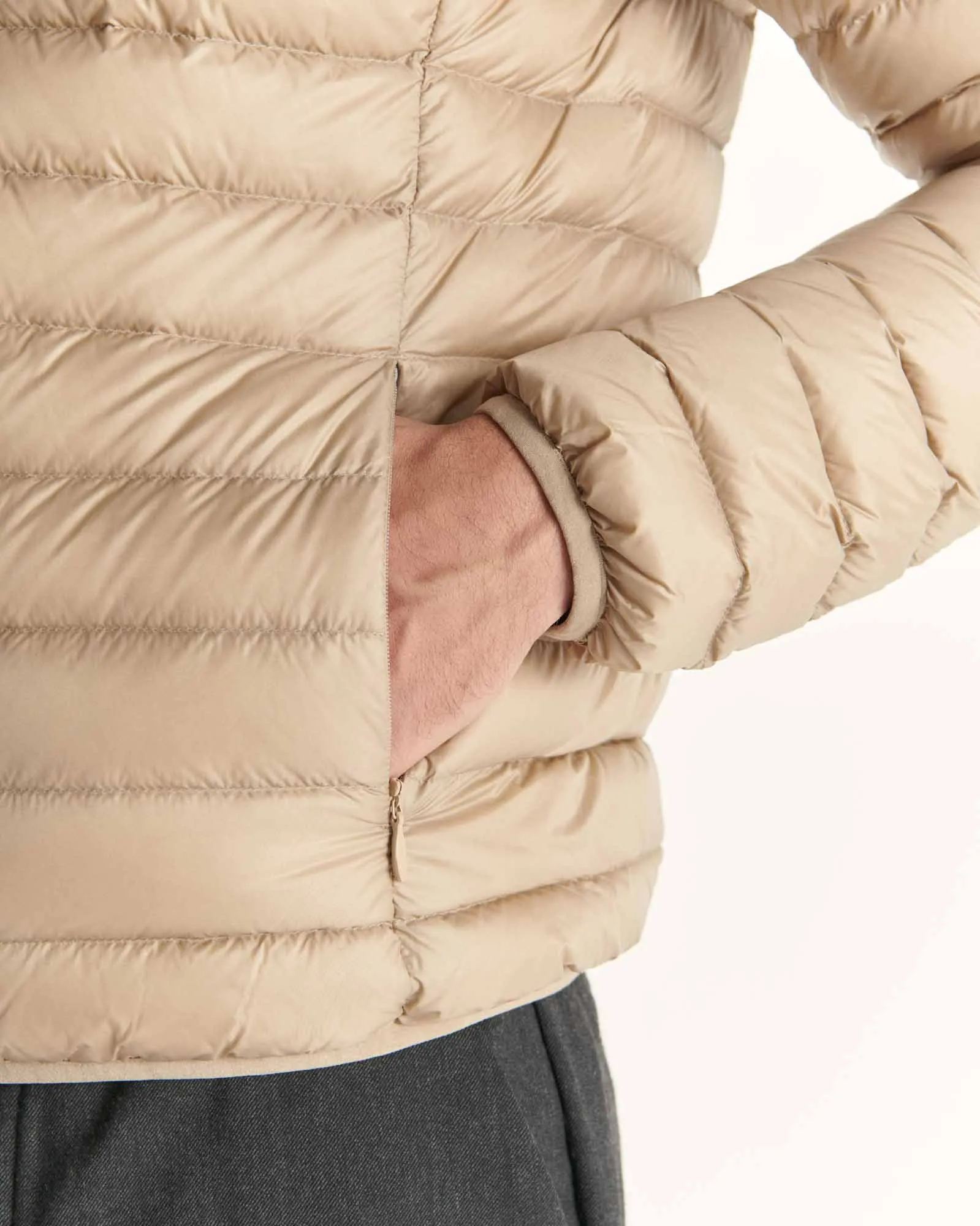 Beige Lightweight down jacket Nico