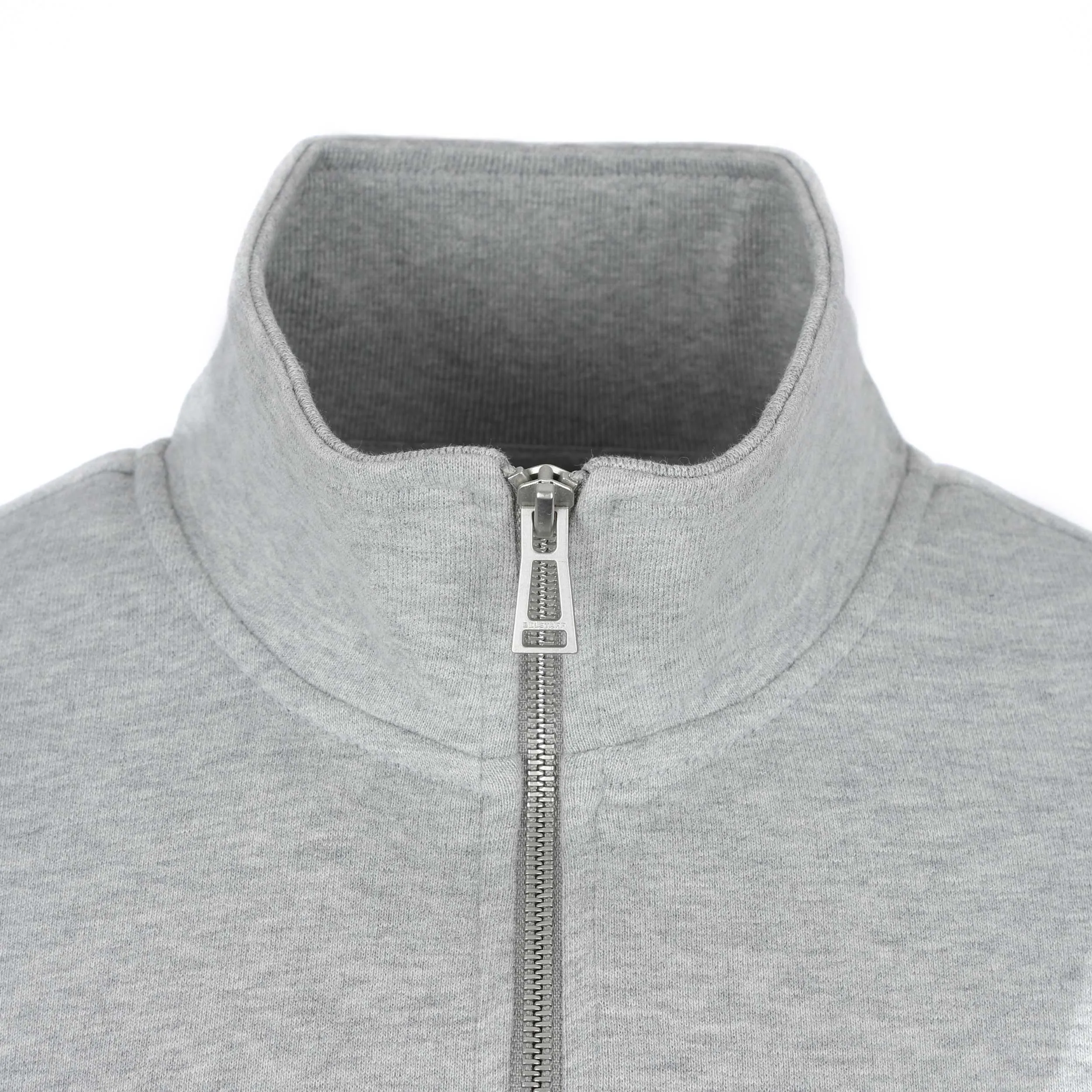 Belstaff Quarter Zip Sweat Top in Grey Melange