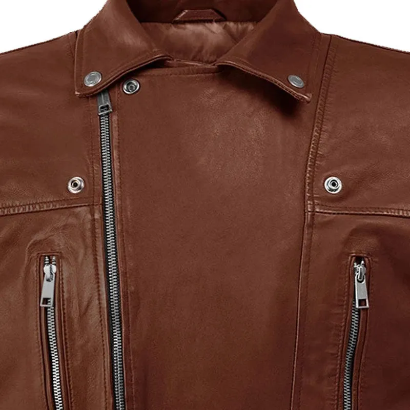 Best Genuine Looking Dauntless Tan Fashion Boys Biker Leather Jacket