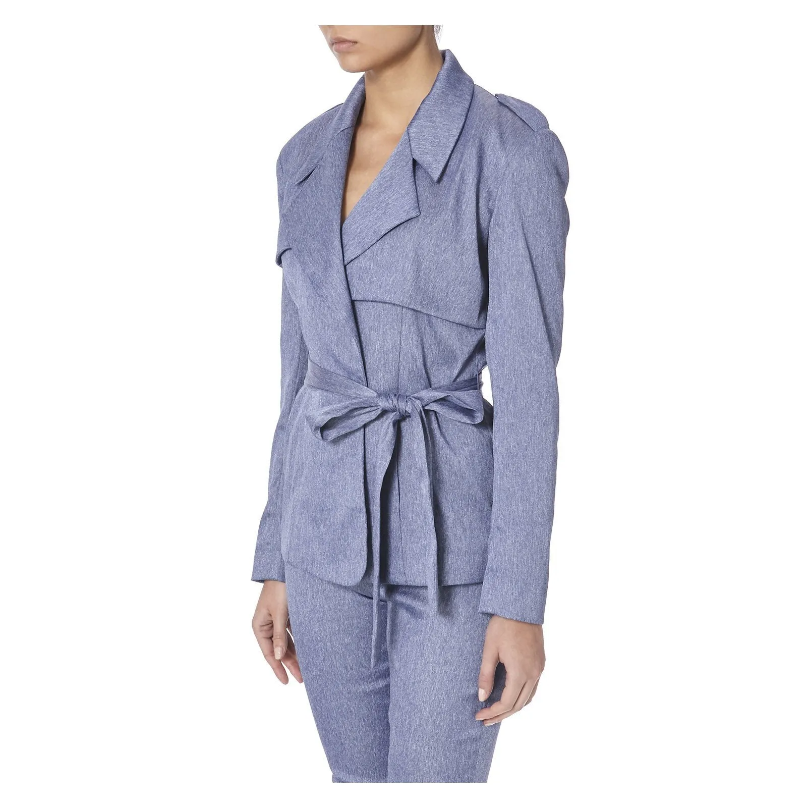 BLUE SILK TUXEDO JACKET