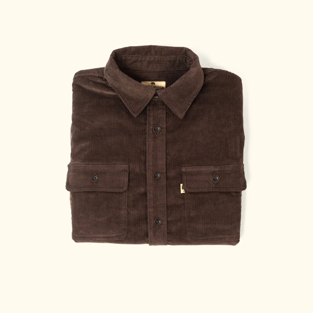 Bradford Corduroy Shirt Jac | Brown