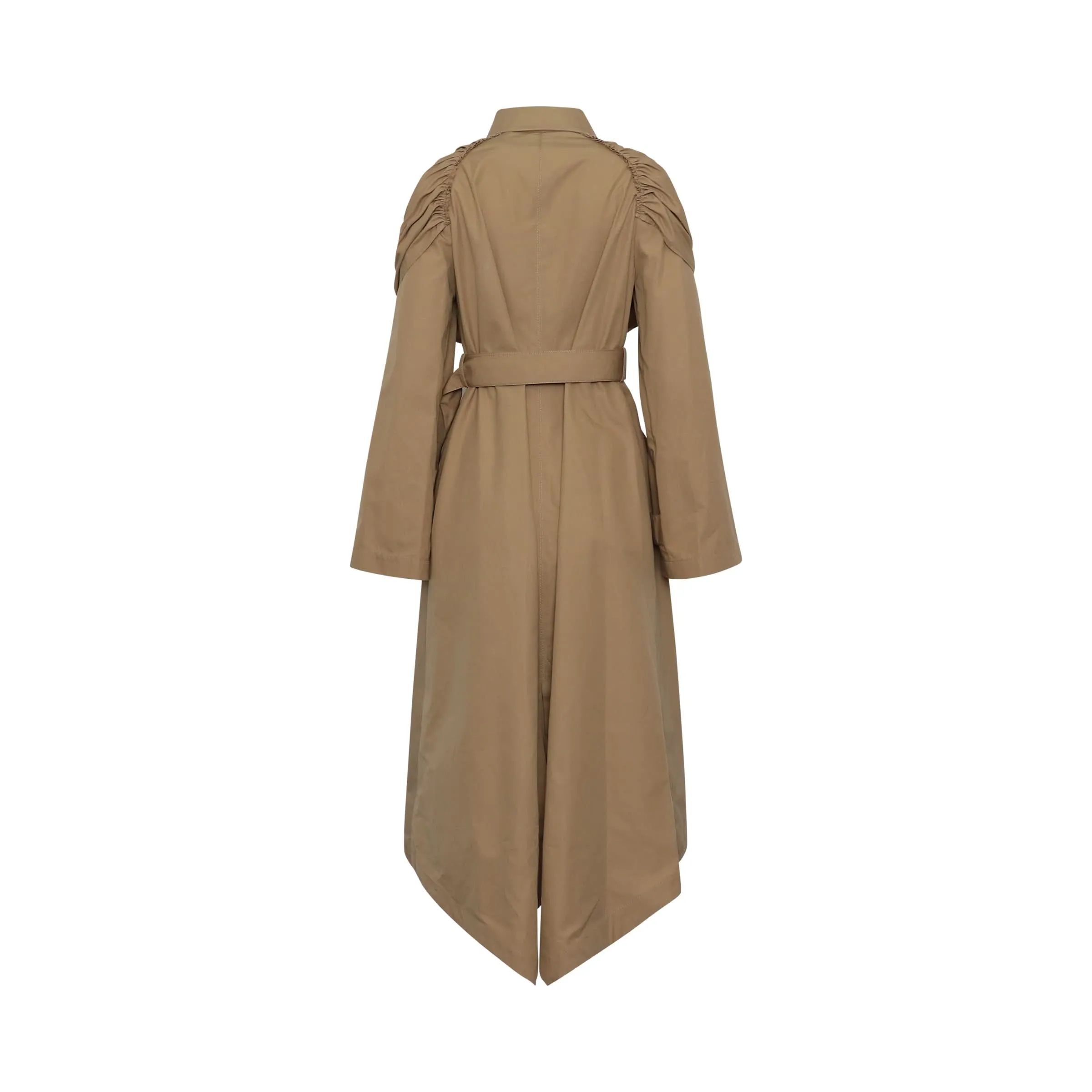 Buckle Trench Coat in Beige