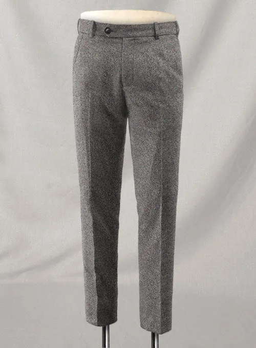 Caccioppoli Donegal Light Gray Tweed Pants