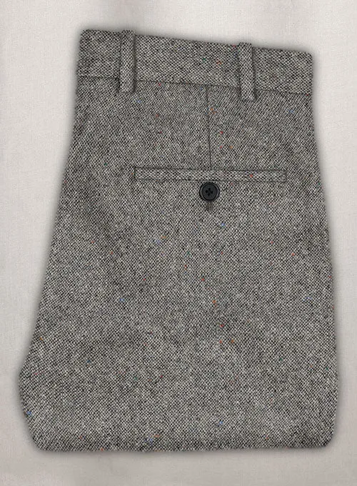 Caccioppoli Donegal Light Gray Tweed Pants