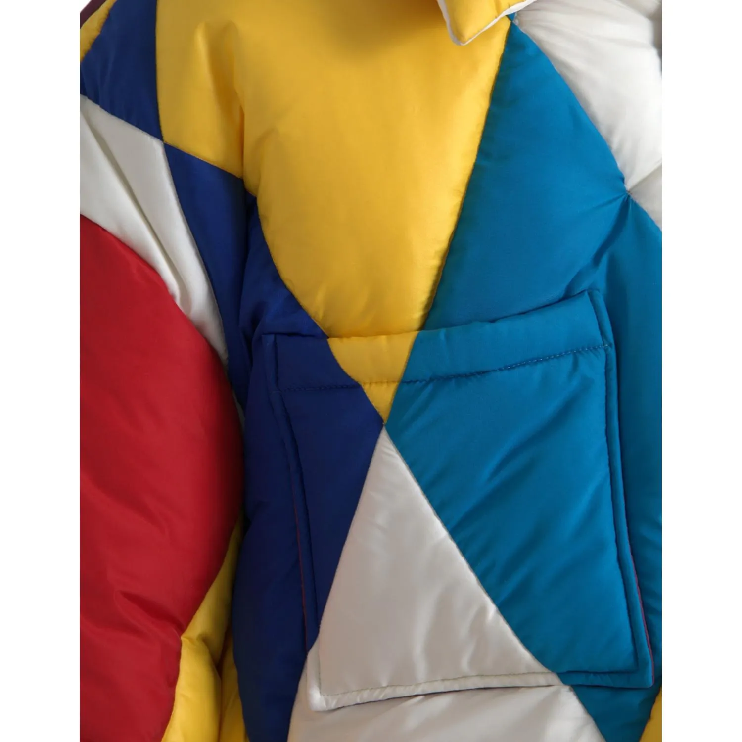 Dolce & Gabbana Multicolor Windbreaker Puffer Jacket Men