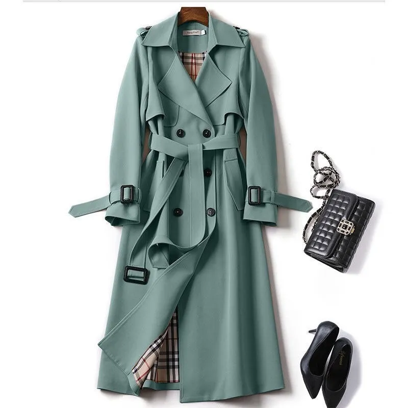 Double-breasted Mid-length Trench Coat