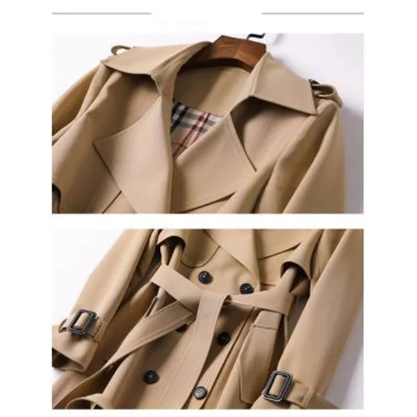 Double-breasted Mid-length Trench Coat