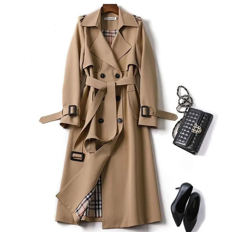 Double-breasted Mid-length Trench Coat