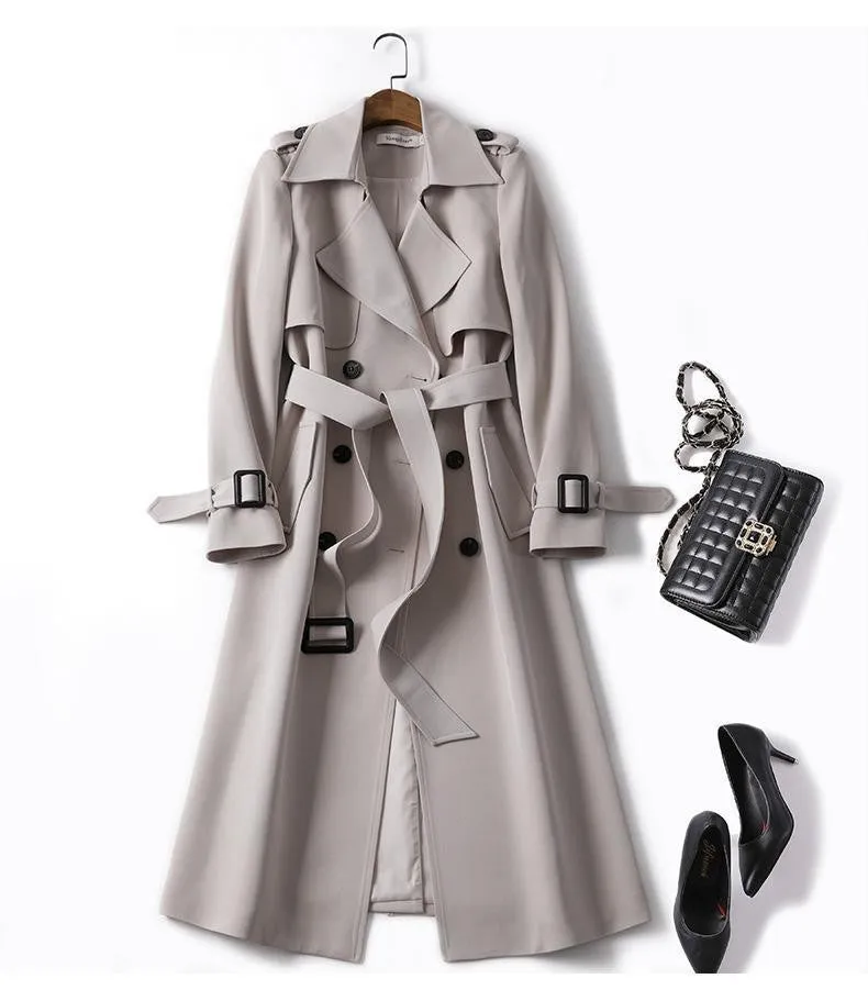 Double-breasted Mid-length Trench Coat