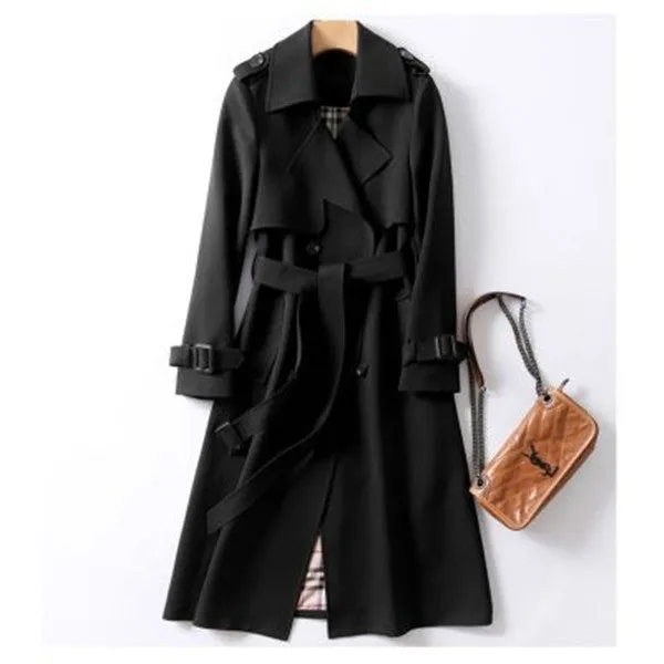 Double-breasted Mid-length Trench Coat