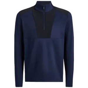 Double Knit Brushed Back Scuba Quarter Zip Twilight - AW24