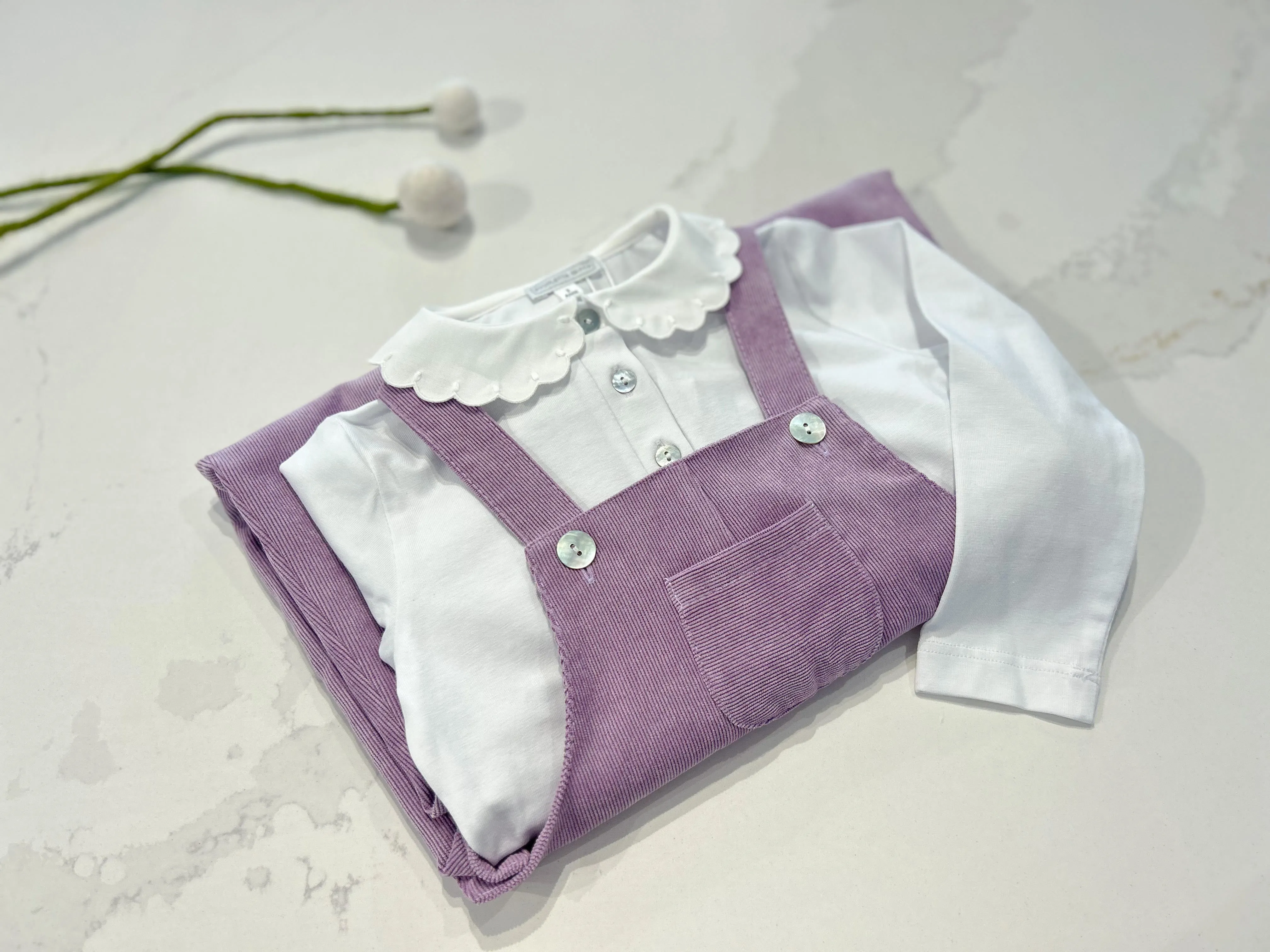 Dungarees Set - Embroidered Firenze