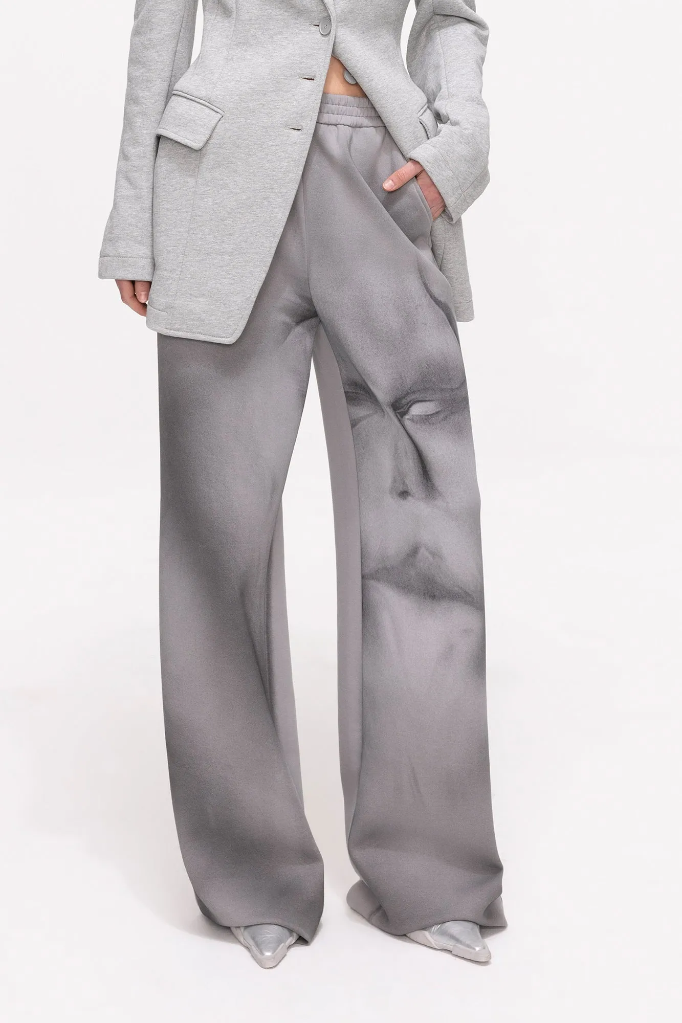 Facial printed casual pants