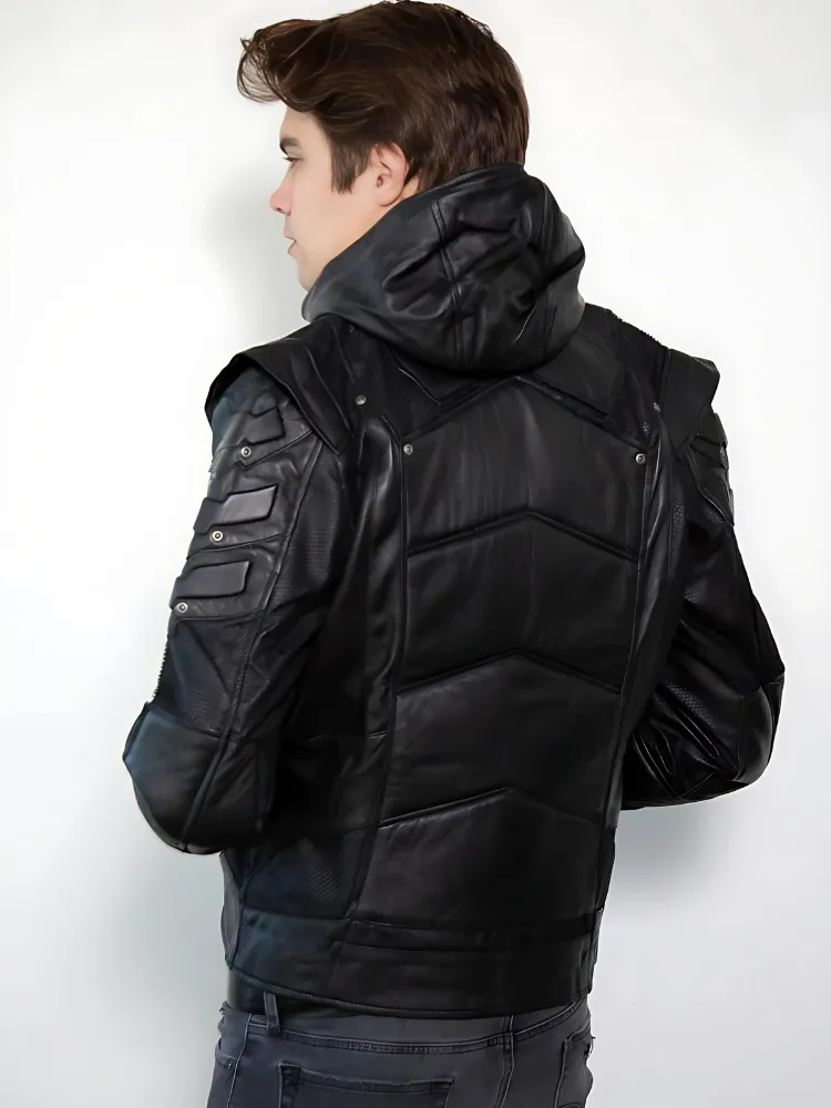 Forest Green Armor Leather Jacket