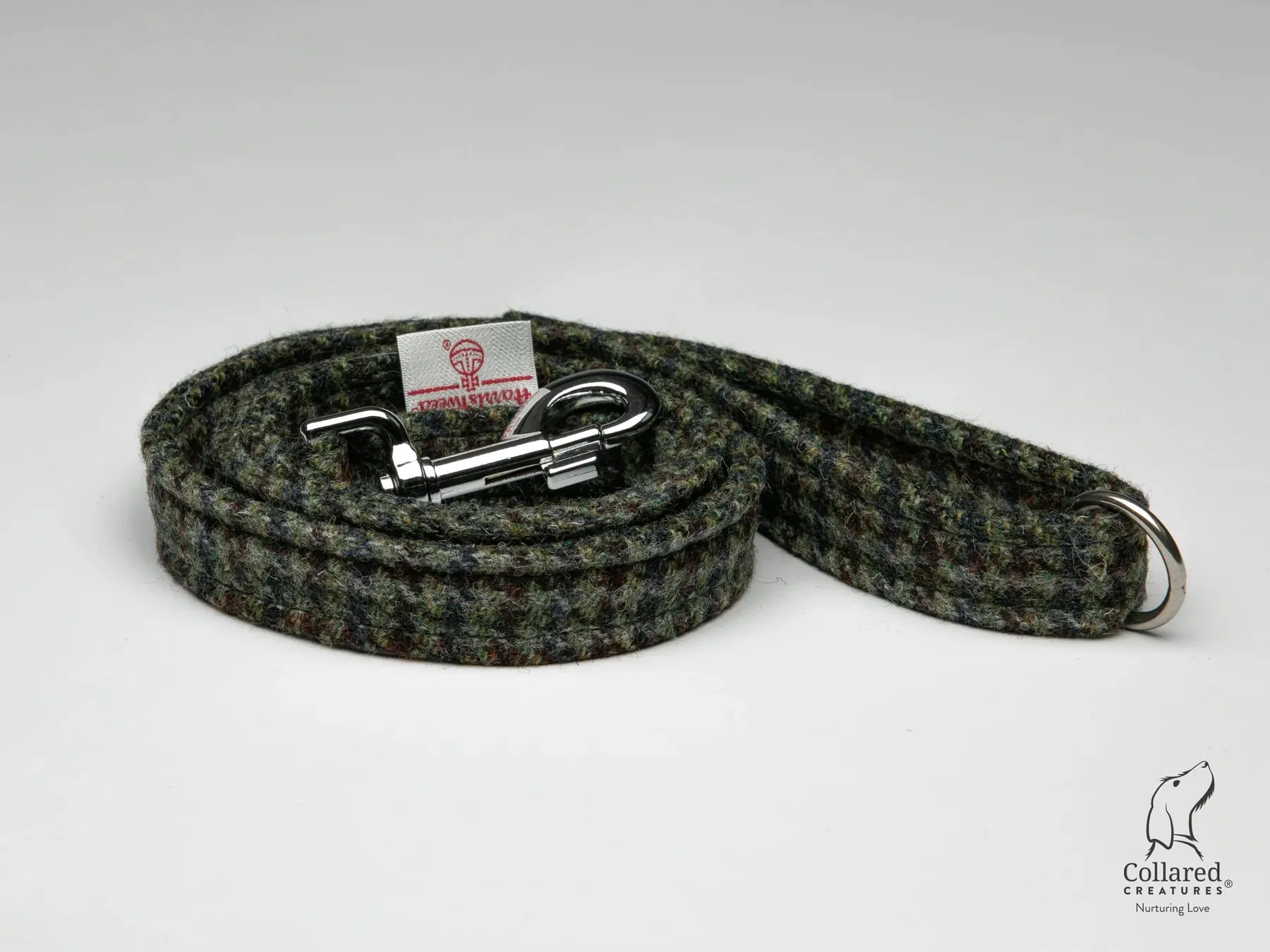 Harris Tweed Autumn Houndstooth Buckle Dog Collar