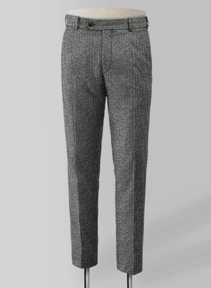 Harris Tweed Gray Chevron Pants