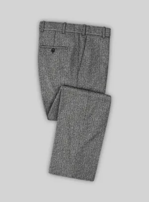 Harris Tweed Gray Chevron Pants