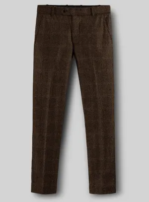 Highlander Brown Windowpane Tweed Pants