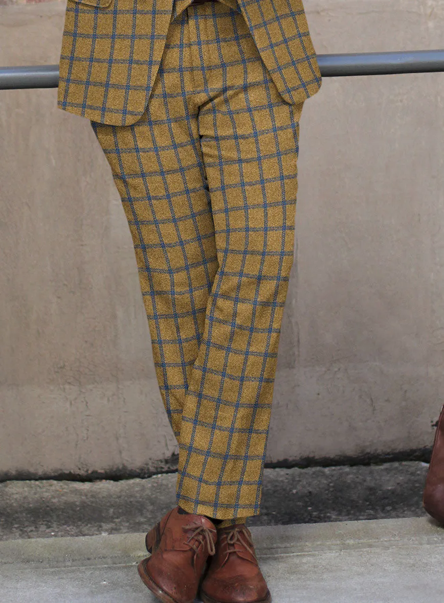 Highlander Heavy Mustard Check Tweed Pants