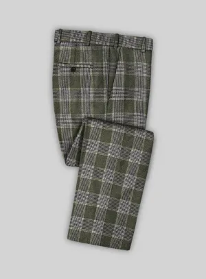 Italian Fabrizio Check Tweed Pants