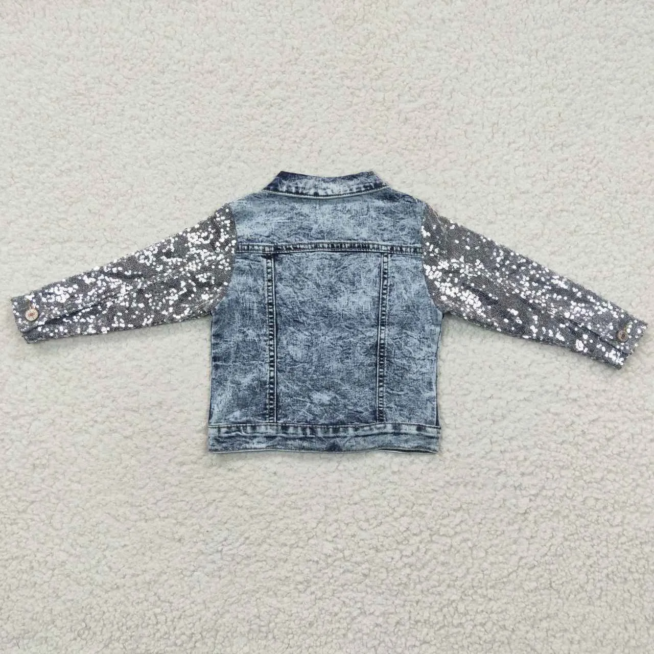 kids sequin denim coat GT0148