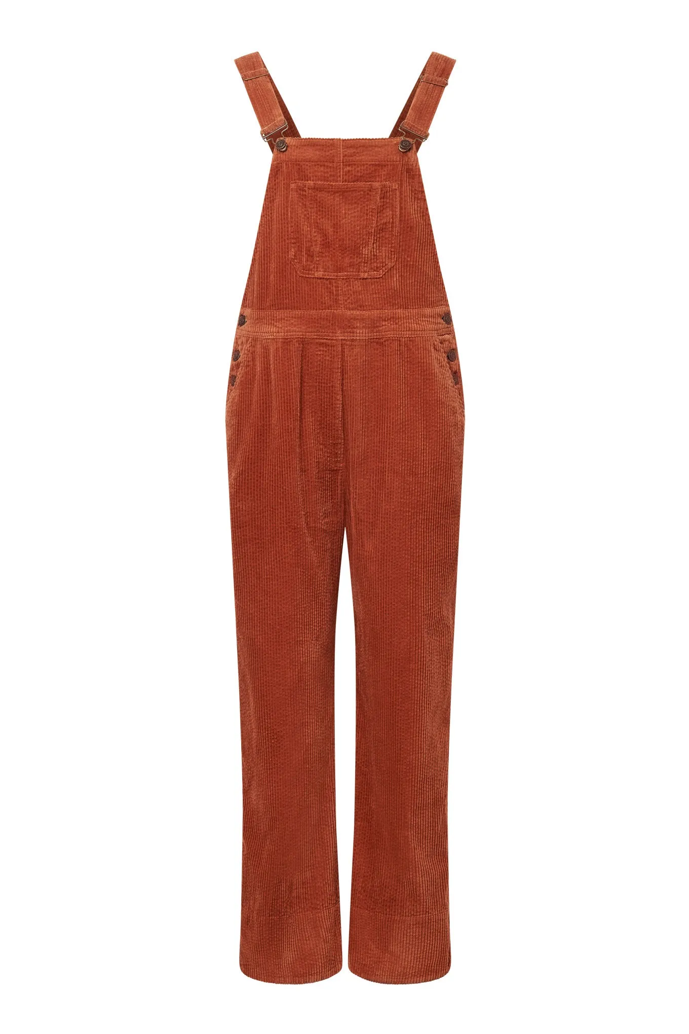 LENI Organic Cotton Corduroy Dungaree - Ginger