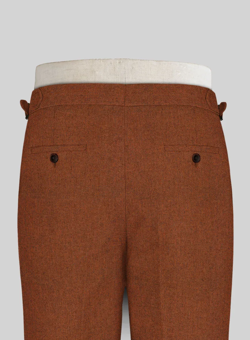 Melange Rust Highland Tweed Trousers