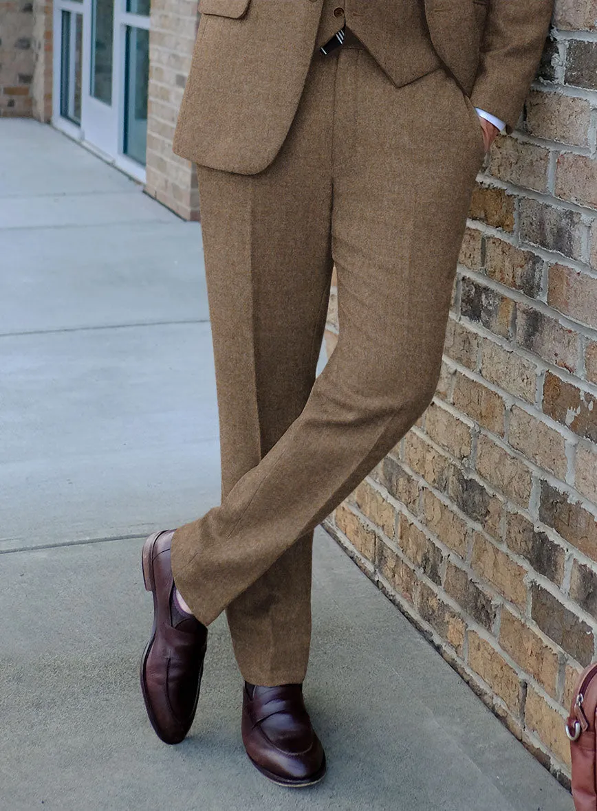 Naples Oak Wood Tweed Pants