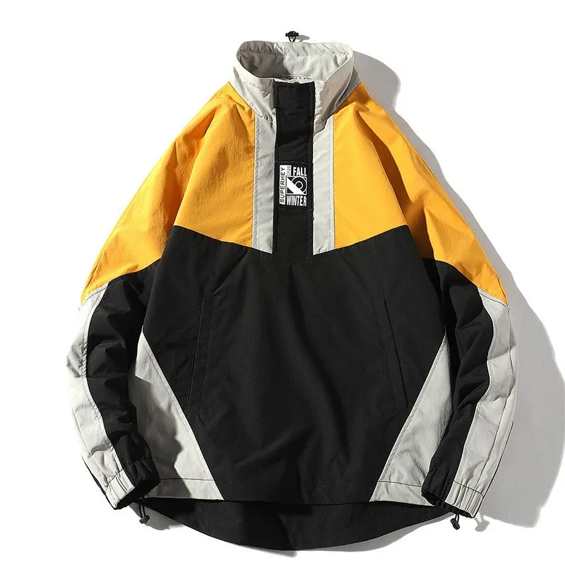 Pologize™ Casual Patchwork Windbreaker