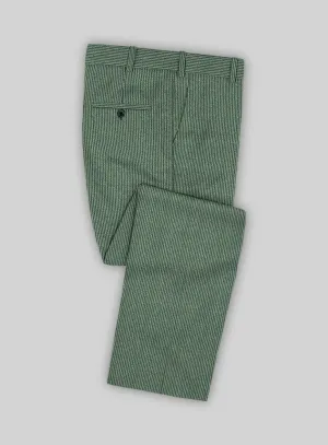 Regal Corded Green Stripe Tweed Pants