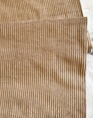 Remnant 50cm - Camel 4.5 Wale Jumbo Cotton Corduroy Fabric