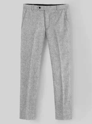 Rope Weave Light Gray Tweed Pants