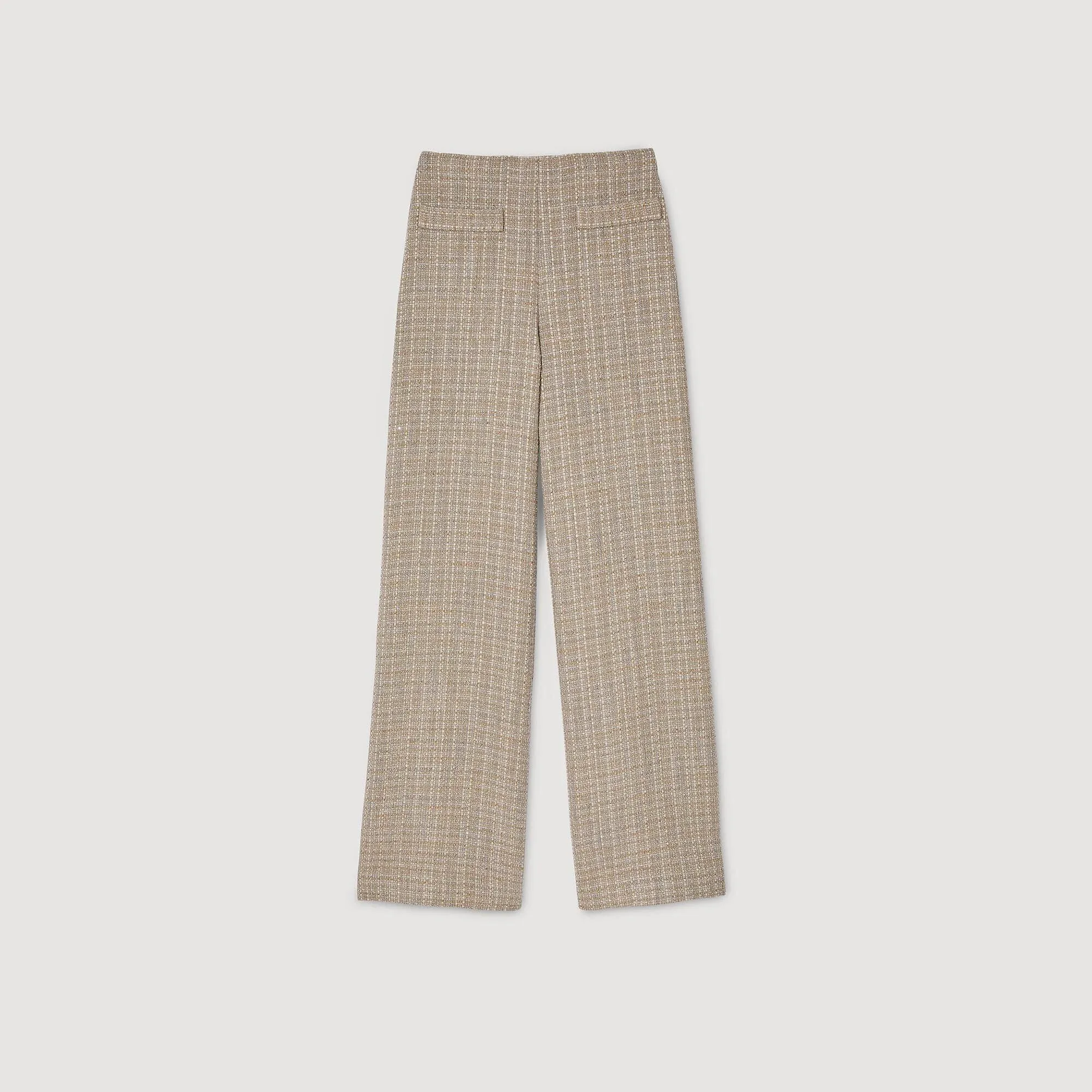 Straight-Leg Tweed Trousers