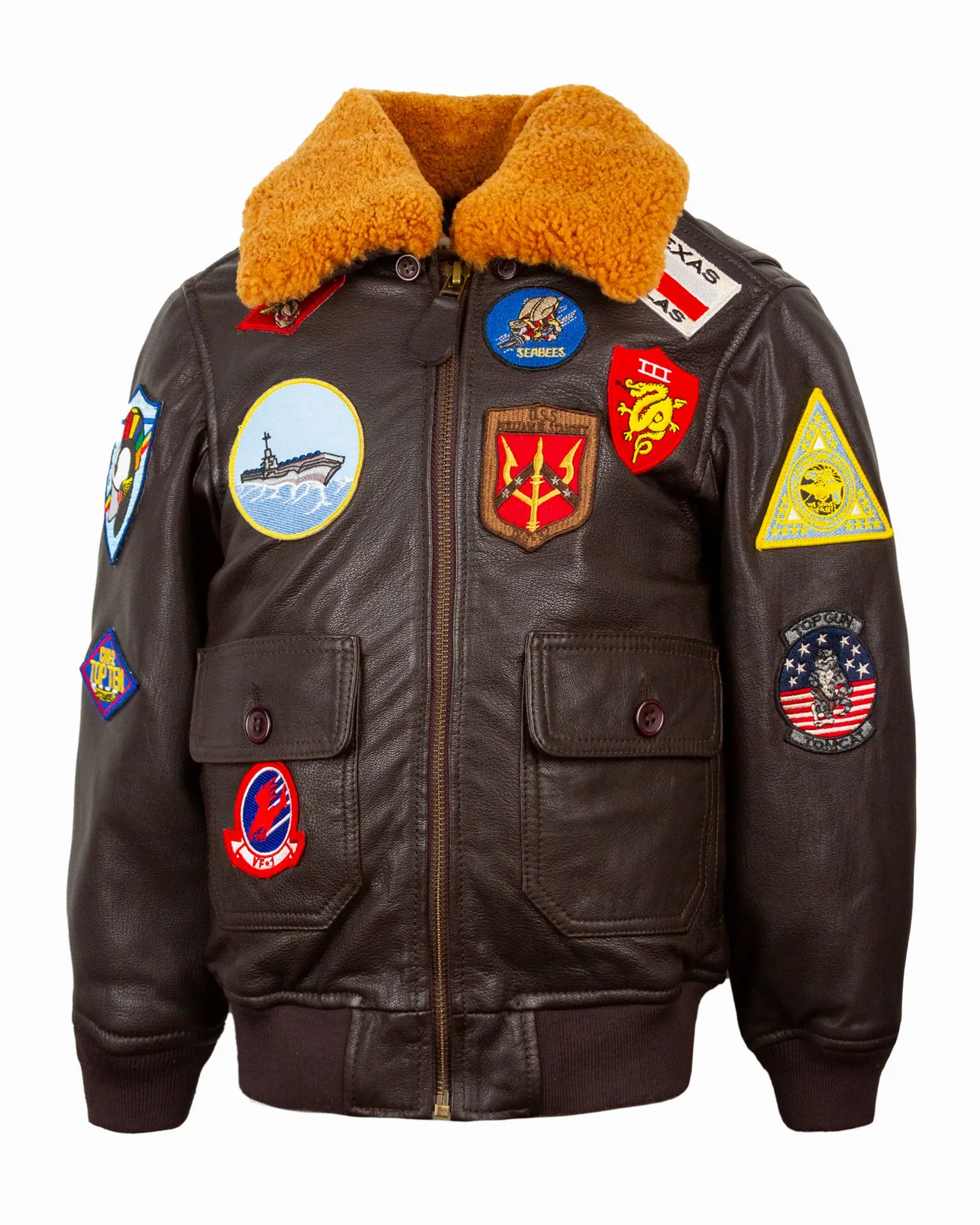 TOP GUN® 1.0 OFFICIAL KIDS LEATHER JACKET