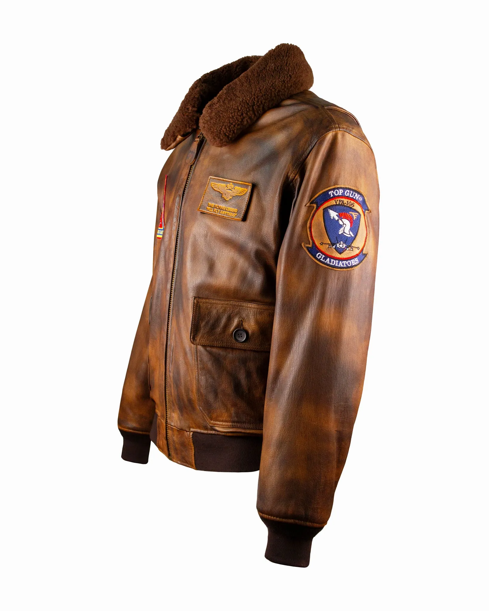 TOP GUN® "TOP HOOK LEATHER JACKET"