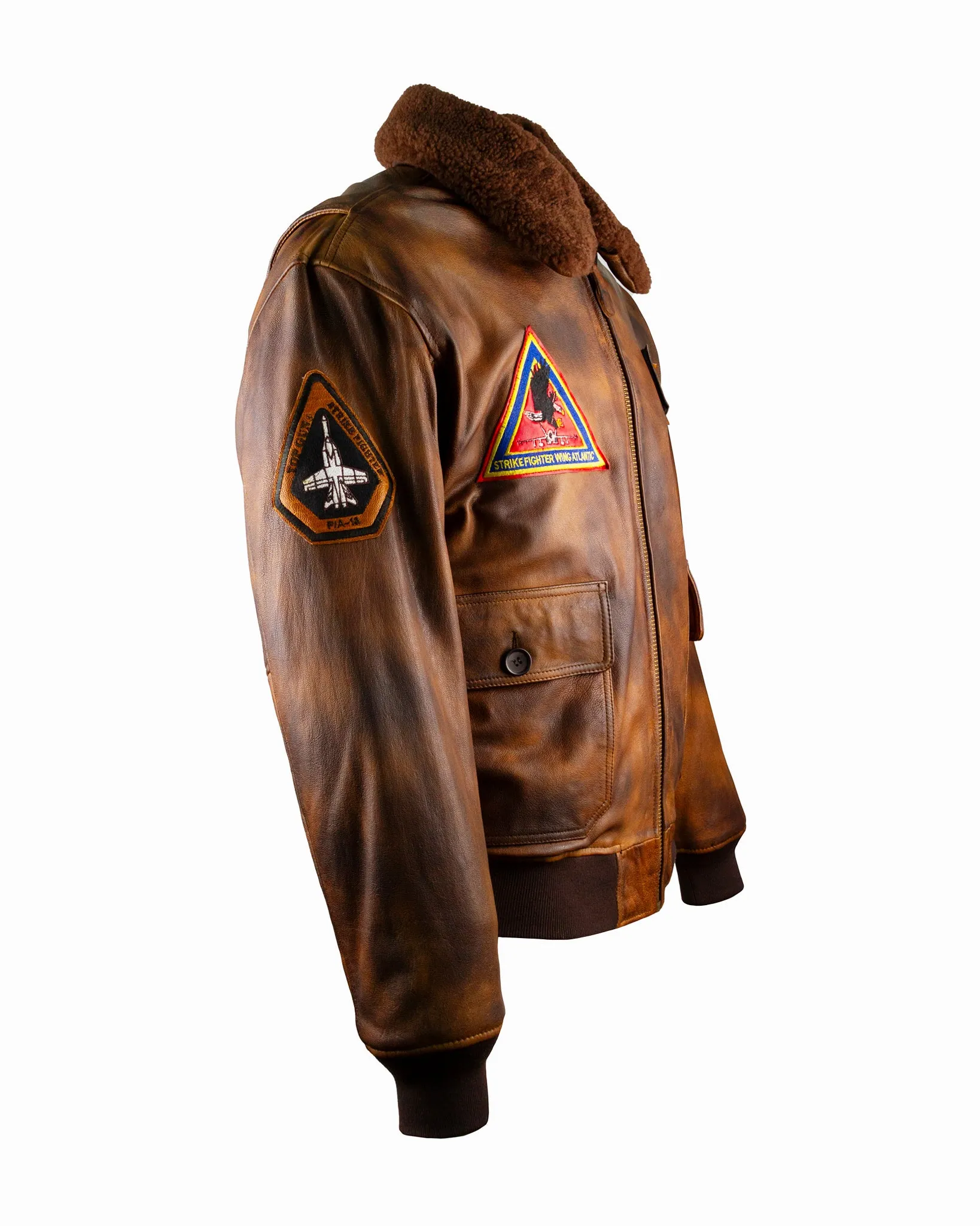 TOP GUN® "TOP HOOK LEATHER JACKET"