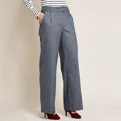 Tweed Wide Leg Trousers