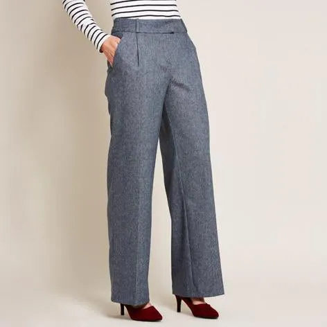 Tweed Wide Leg Trousers