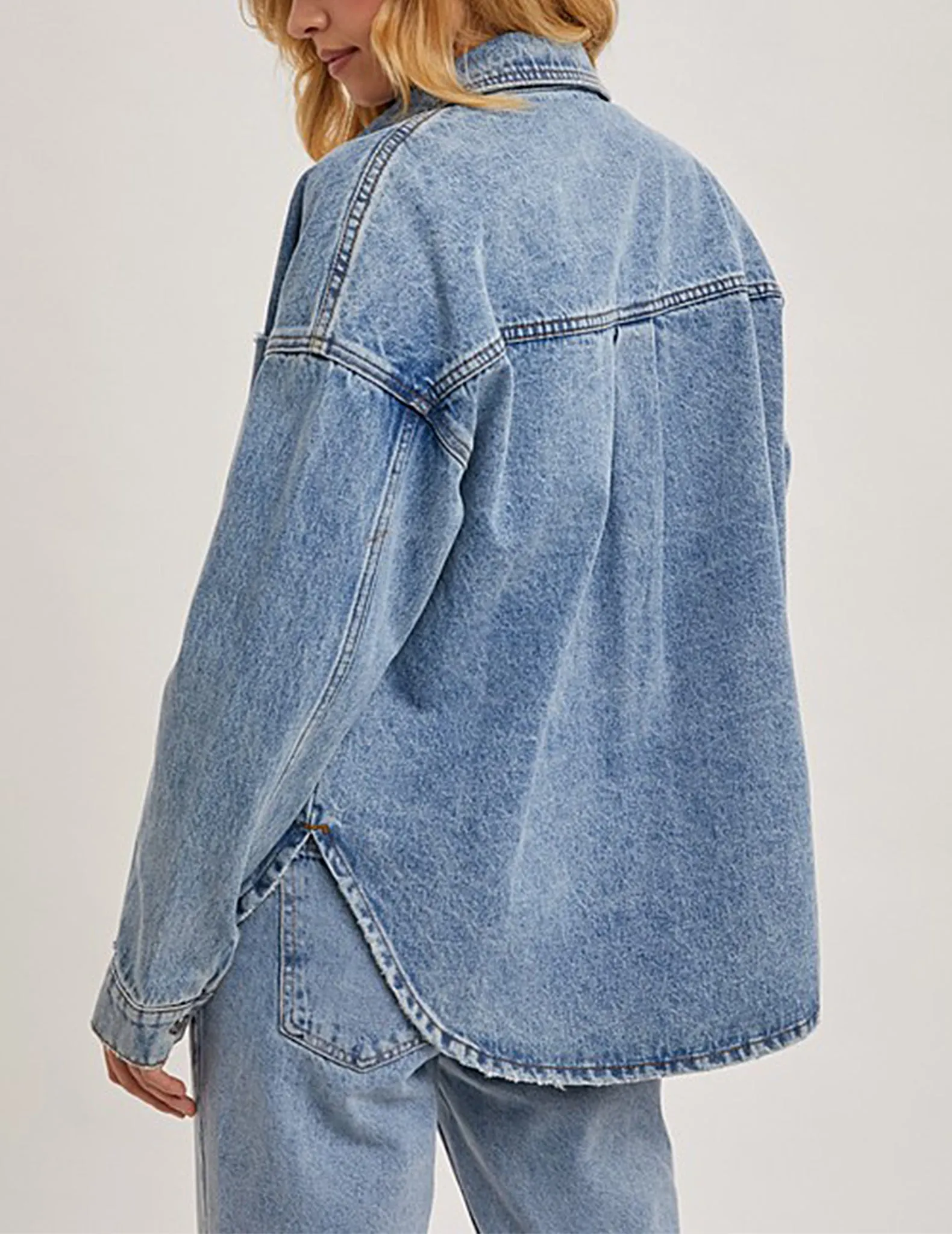 Walker Dolphin Hem Denim Jacket