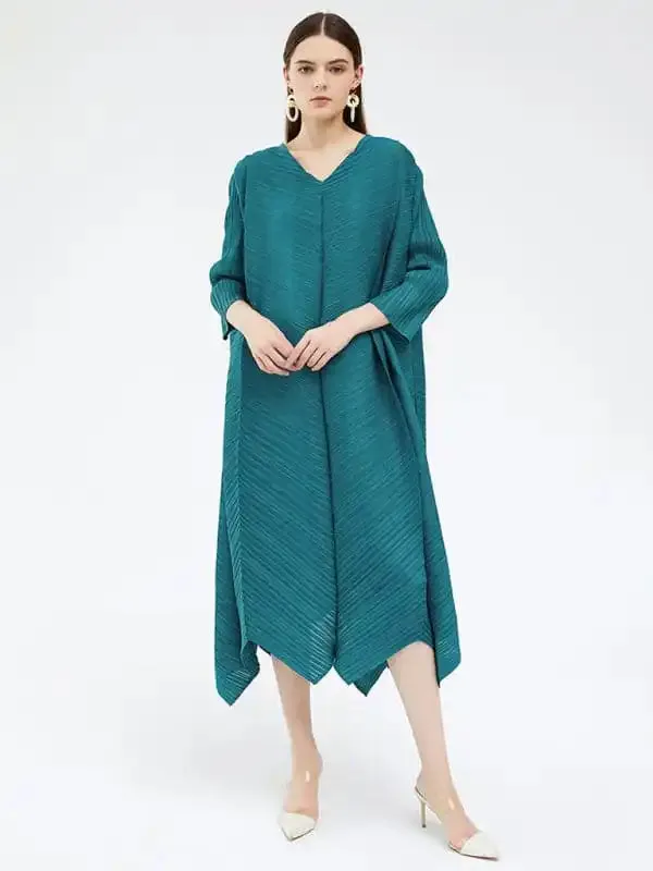 Women’s 3/4 Sleeve Irregular Hem Dress